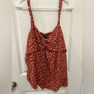 Simply Vera Vera Wang Orange and White Camisole